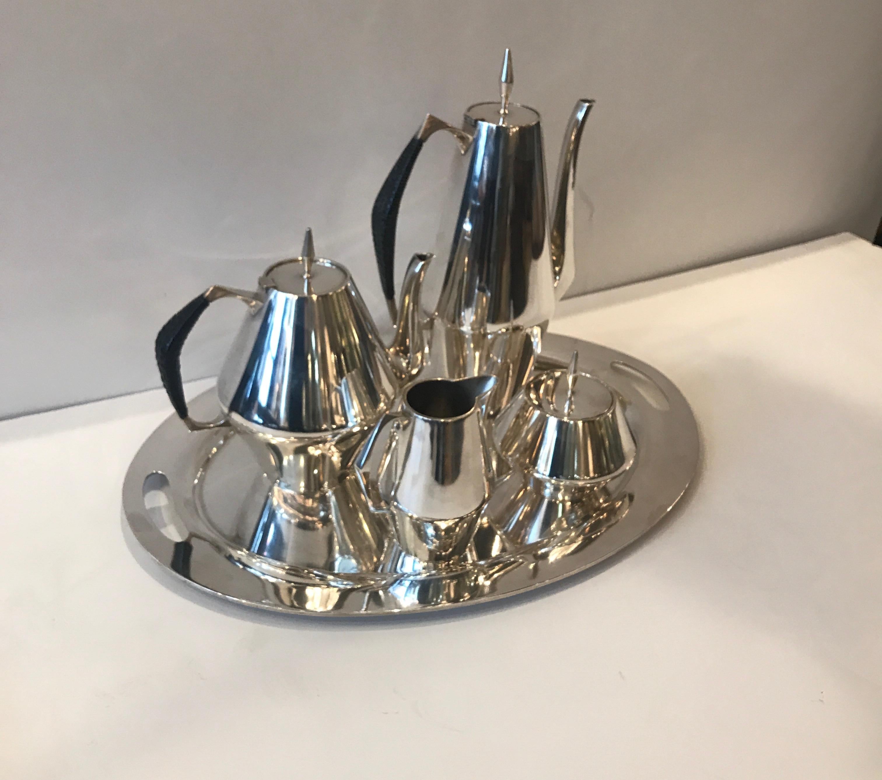 American Sterling Tea Service Designed by Gio Ponti for Reed and Barton
