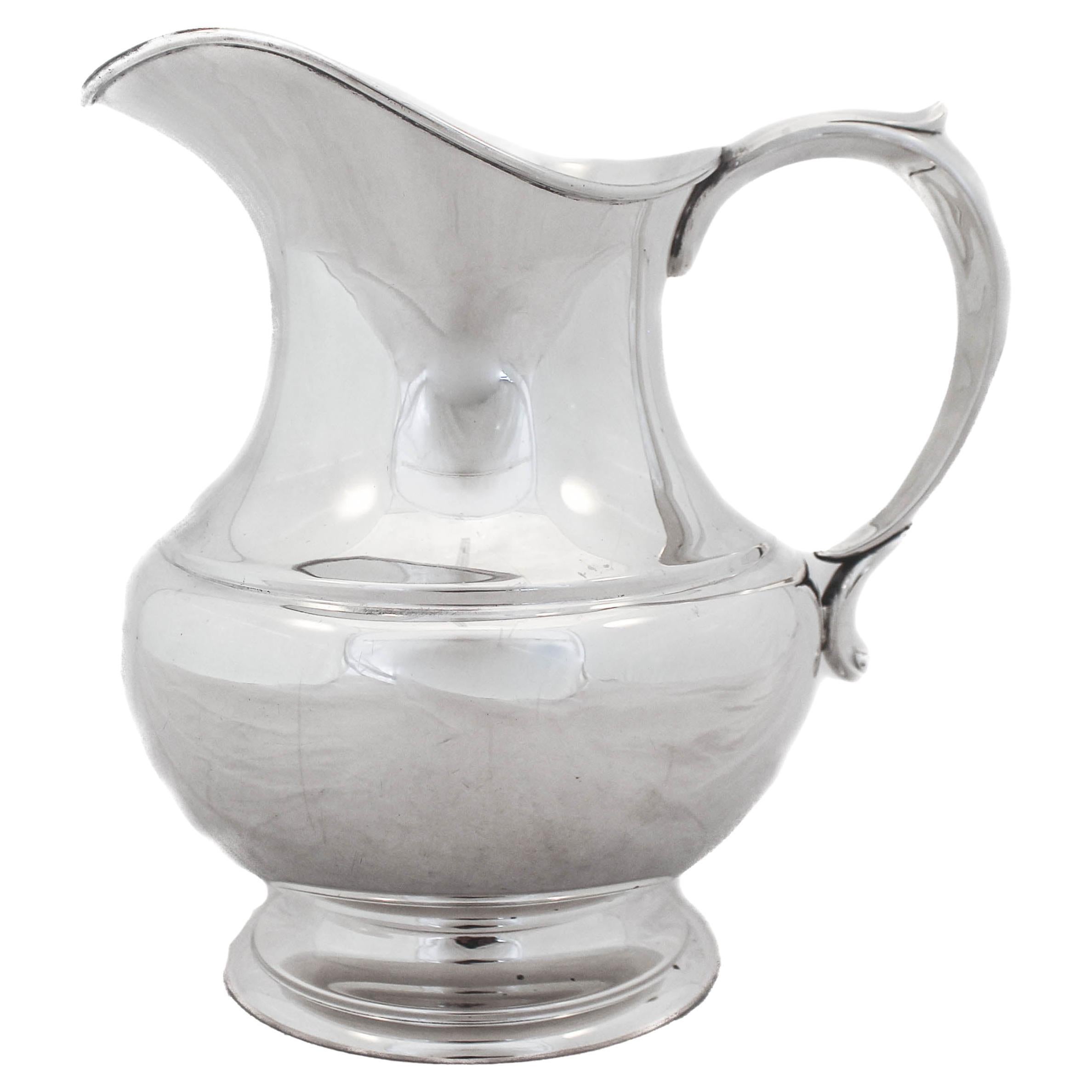 Sterling “the Pilgrim” Water Pitcher For Sale