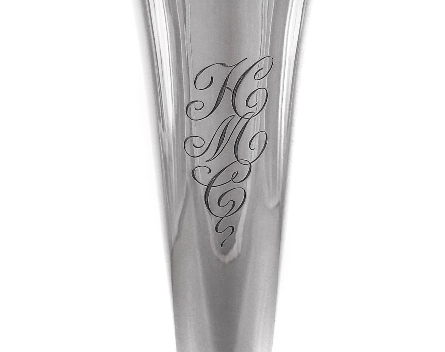 sterling silver trumpet vase