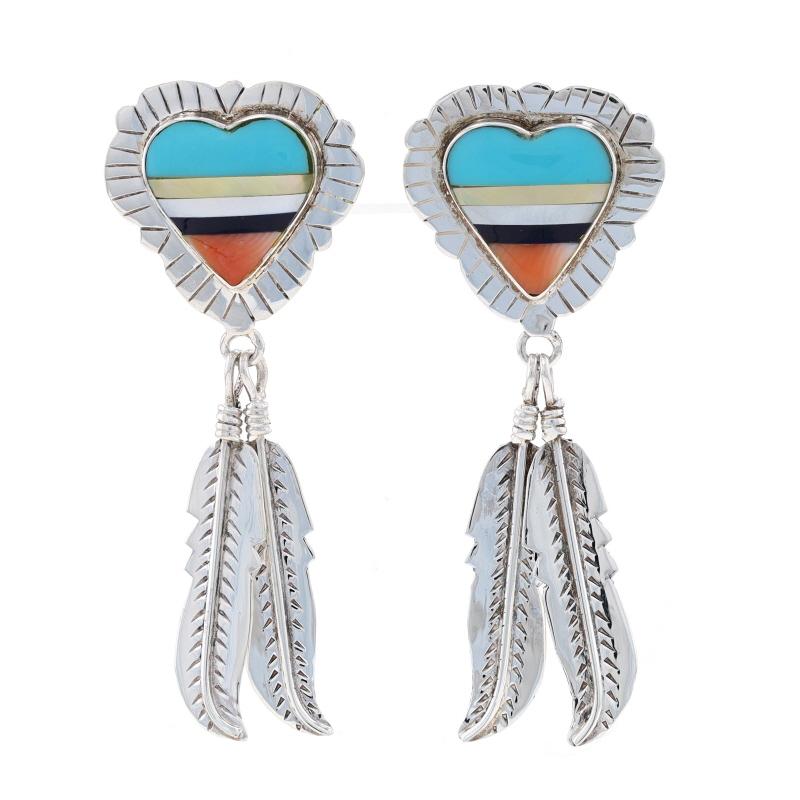 Metal Content: 925 Sterling Silver

Stone Information

Natural Turquoise
Treatment: Routinely Enhanced
Color: Greenish Blue

Natural Mother of Pearl
Color: Yellow & White

Natural Sugilite
Color: Pink Purple

Natural Coral
Color: Orange

Style: