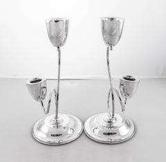 Candelabro de Esterlina de Dos Brazos