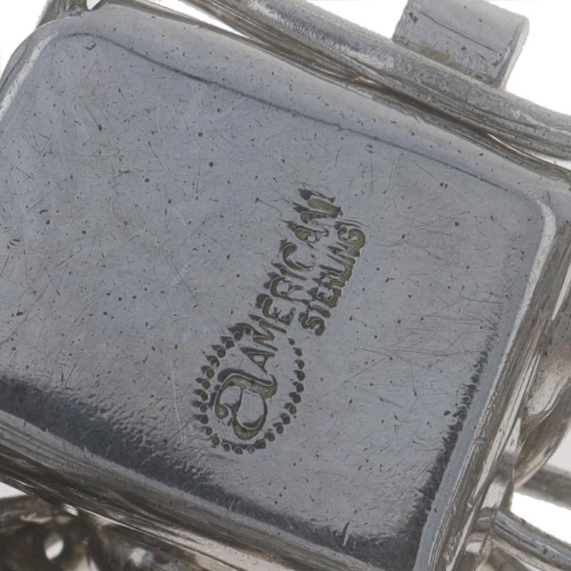 Sterling Vintage Vereinigte Staaten Reise Charm-Armband aus Sterling 6 1/2