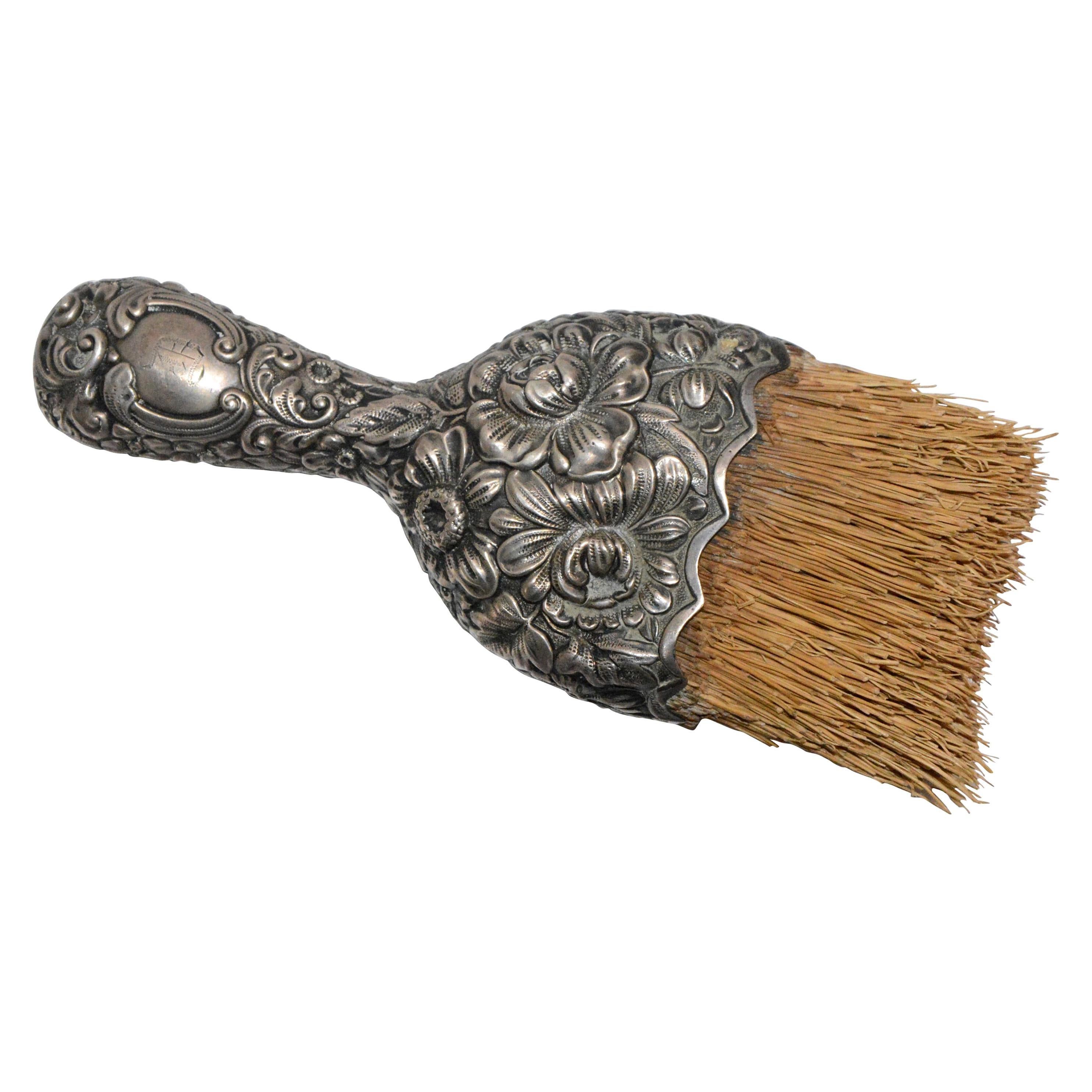 Sterling Whisk Crumb Brush Victorian For Sale