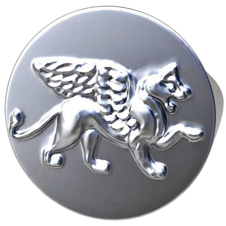 For Sale:  Sterling Winged Griffin Lion Signet Ring