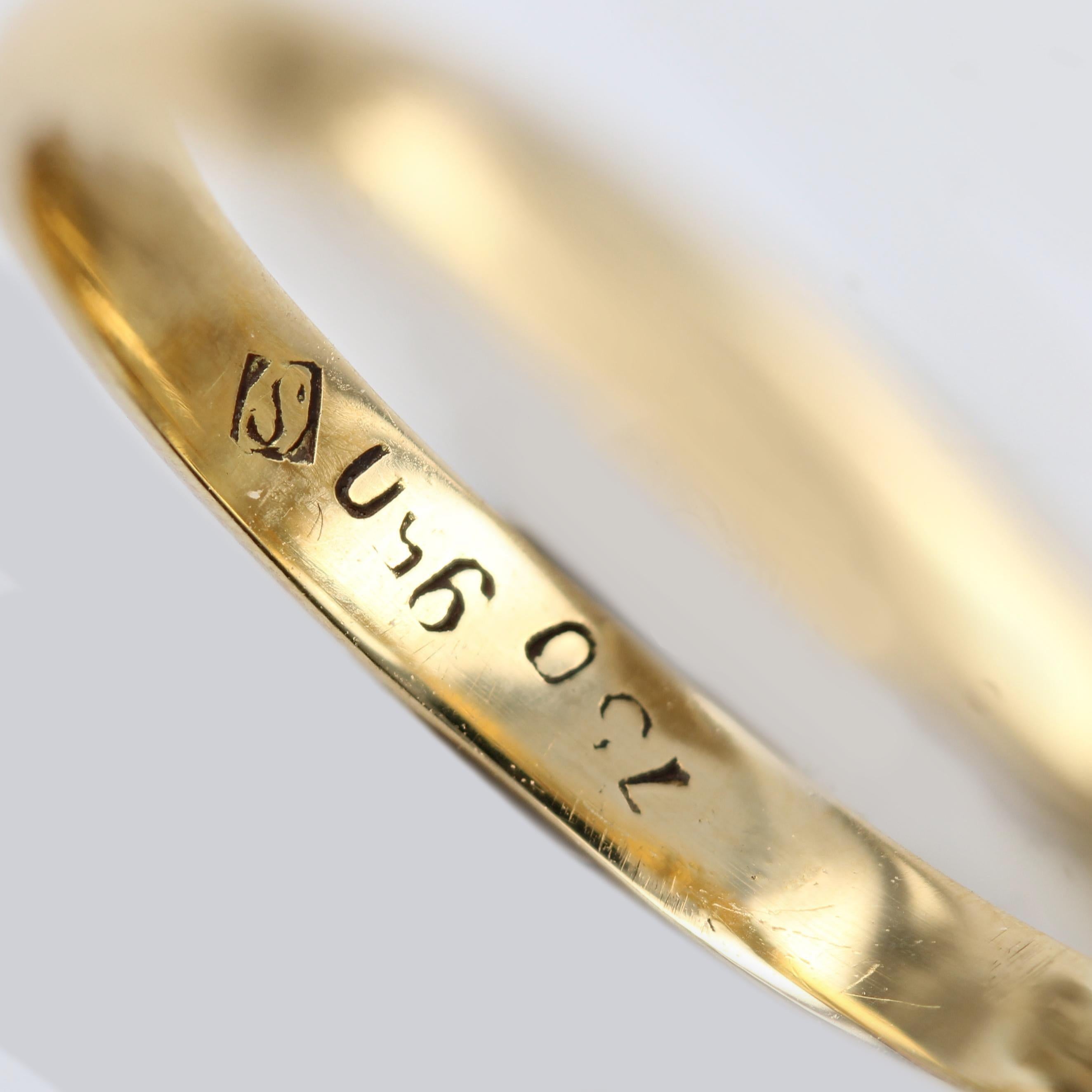 Stern 1960s 7 Carats Citrine Diamants Or jaune 18 carats Bague Cocktail en vente 11