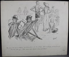 "Stern Critic" Original Ink Drawing