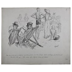 "Stern Critic" Original Ink Drawing