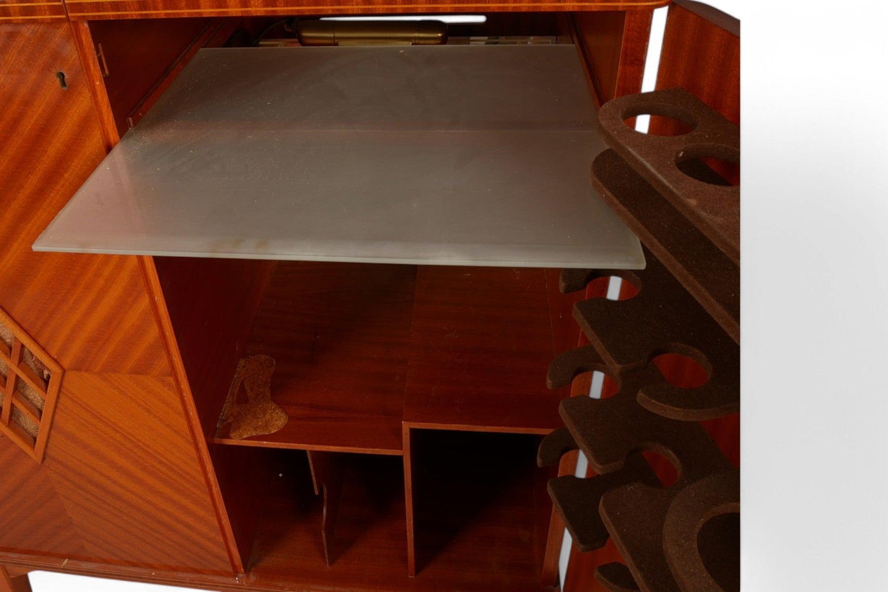 Swedish Stern + Stern Concerton Type v 594 Bar + Stereo Cabinet For Sale