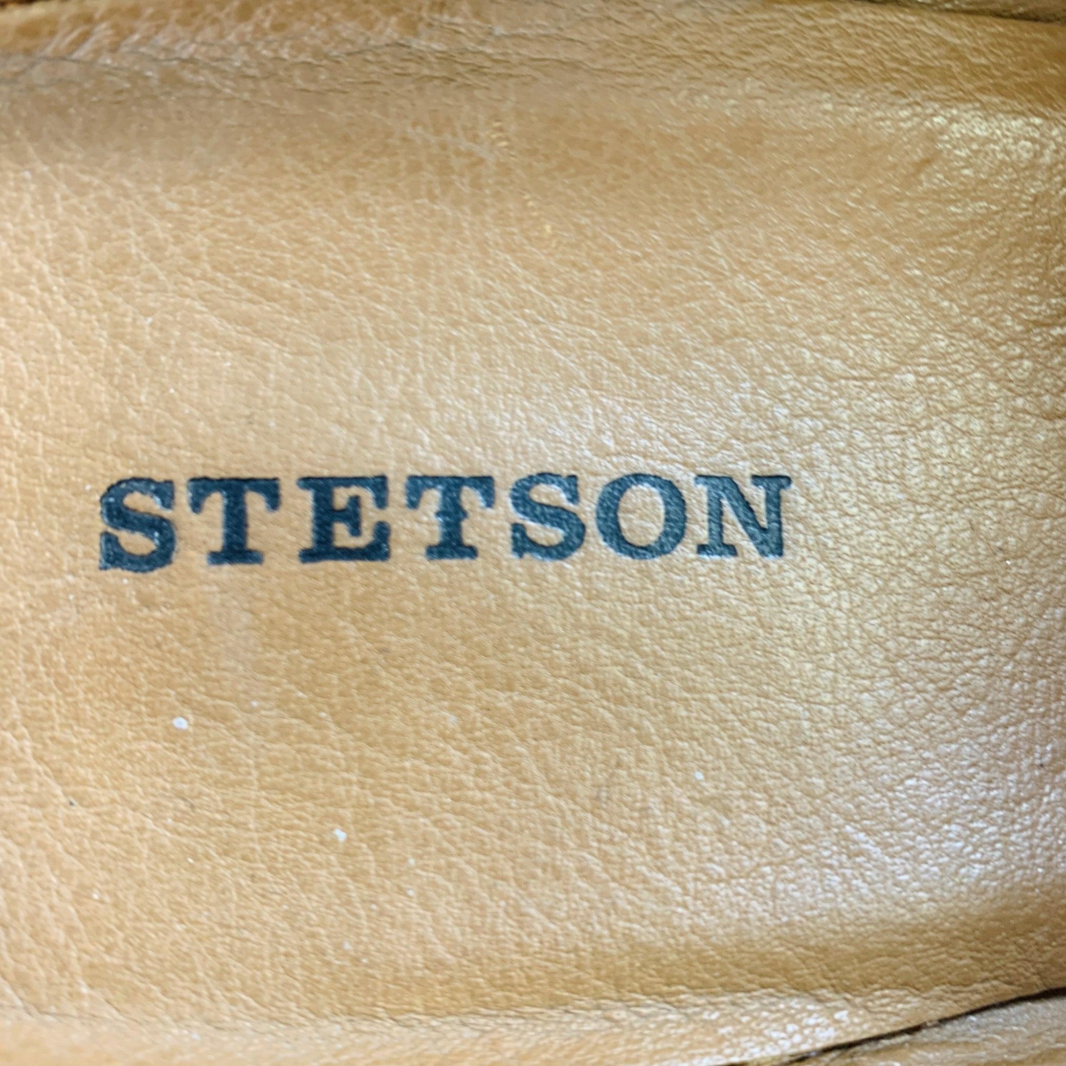 STETSON Size 10 Camel Embossed Leather Western Mules Pumps For Sale 3