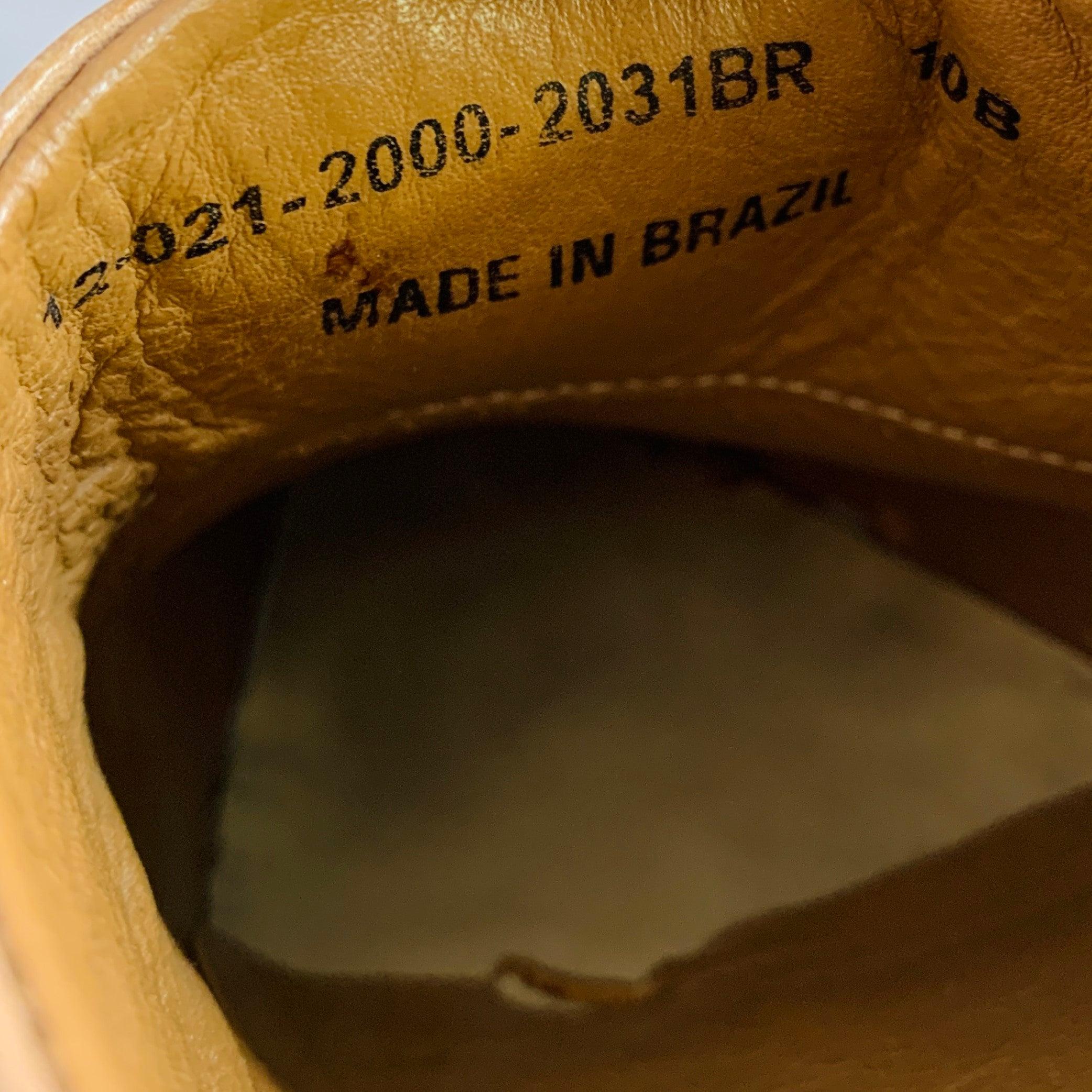 STETSON Size 10 Camel Embossed Leather Western Mules Pumps For Sale 4
