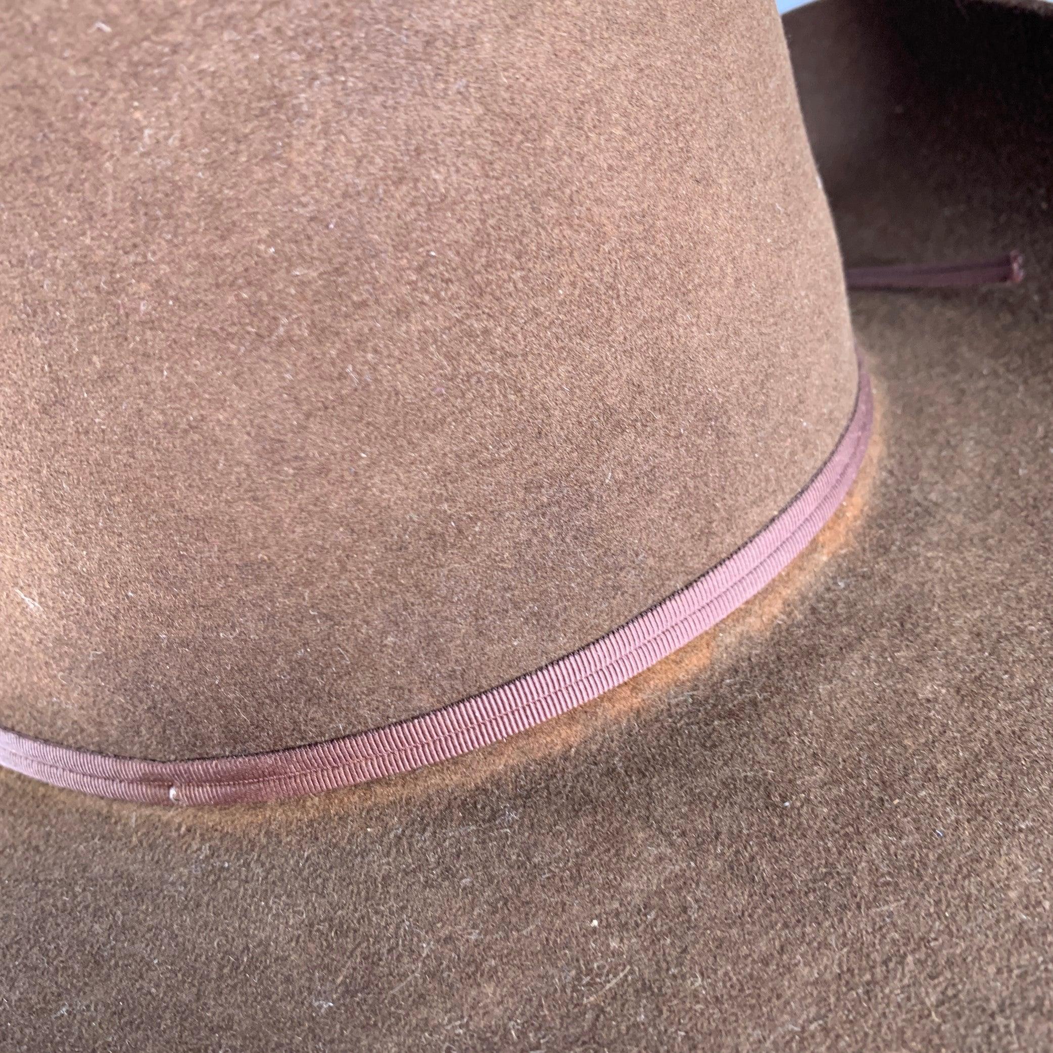 STETSON Size 7 1/4 Brown Felt Cowboy Hat For Sale 5