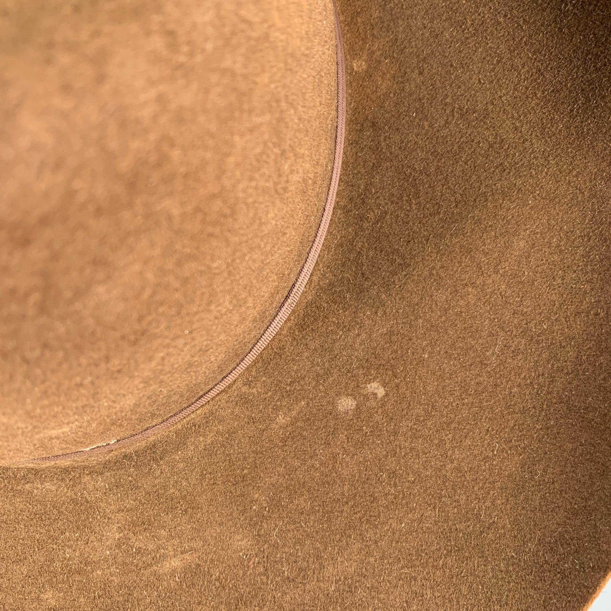 Men's STETSON Size 7 1/4 Brown Felt Cowboy Hat For Sale