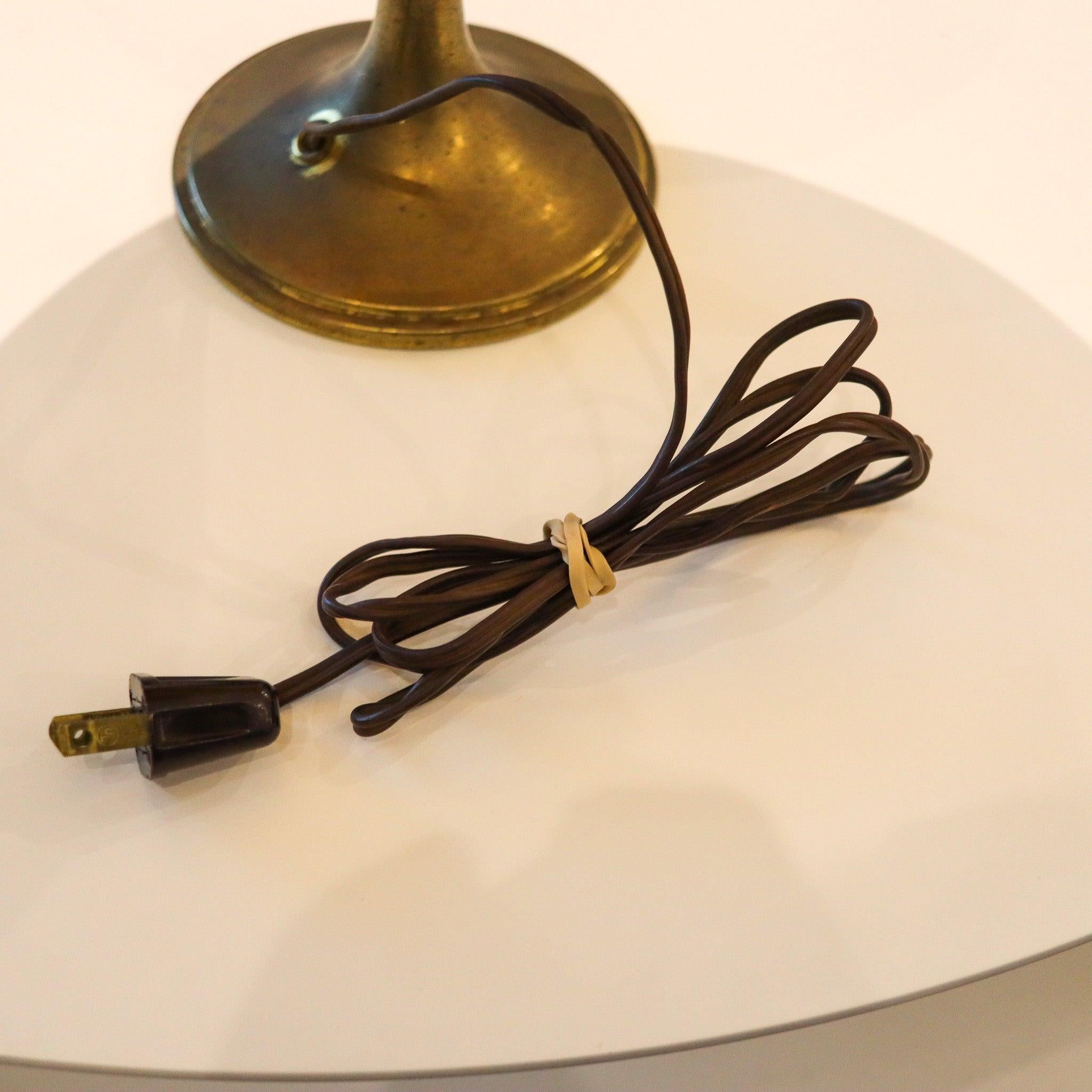 Early 20th Century STEUBEN 1915 Antique Arts & Crafts Table Lamp With Gold Aurene Art Glass