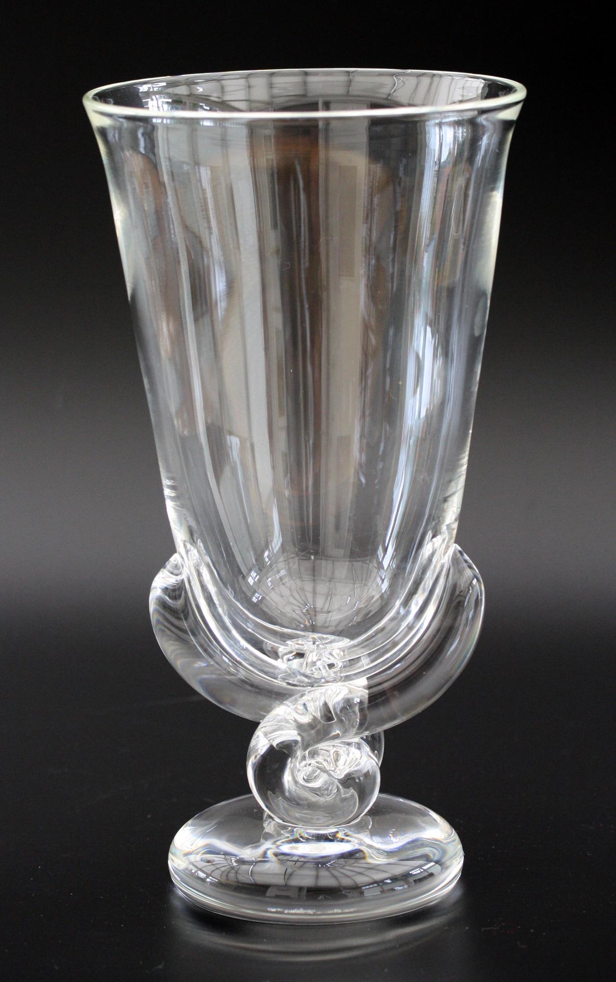 Steuben Art Deco Glass Flower Shaped Vase by George Thompson, circa 1942 8
