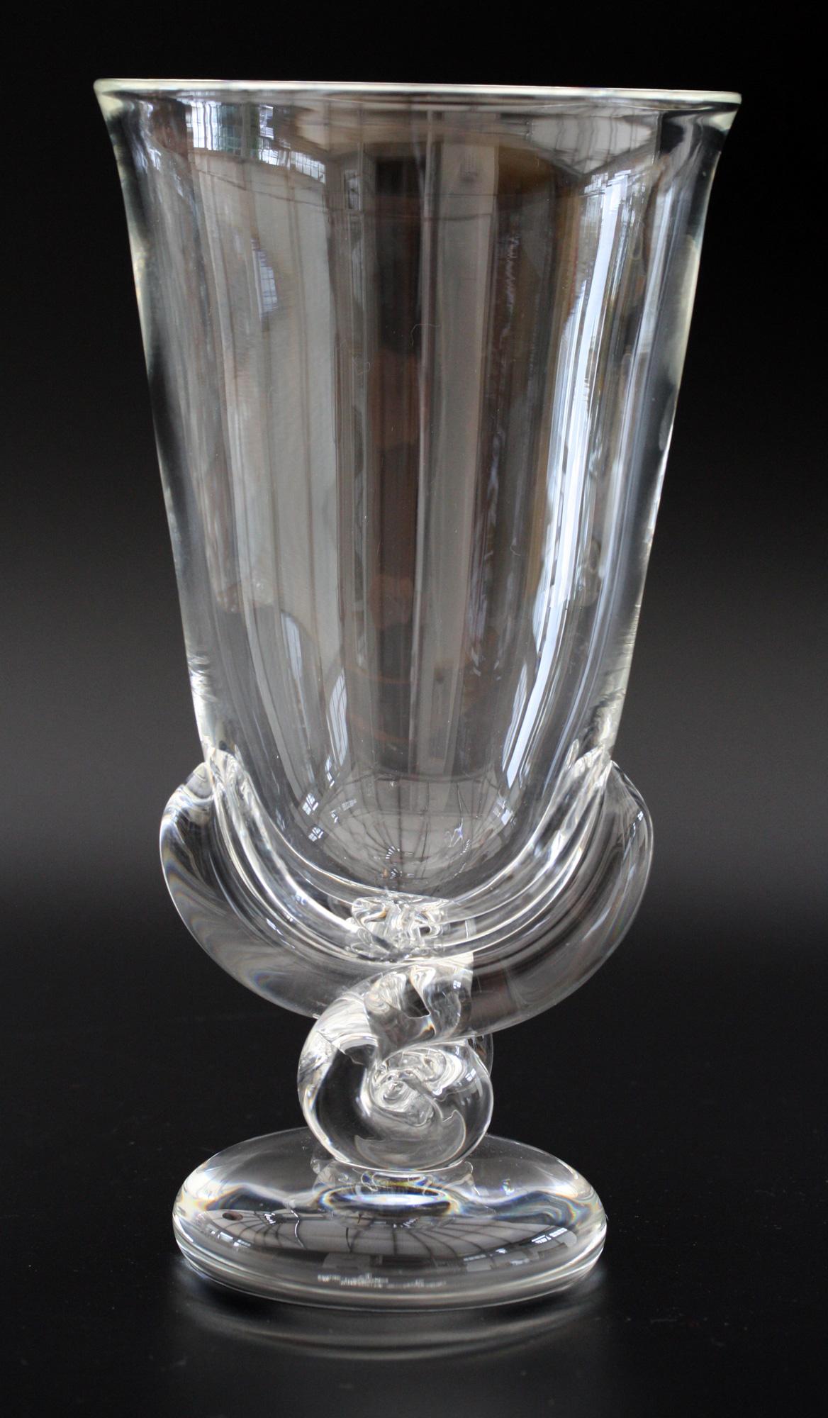 Steuben Art Deco Glass Flower Shaped Vase by George Thompson, circa 1942 9