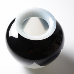 Vaso nero a specchio Steuben Art Deco Mirror, 1933 circa Walter Teague Design