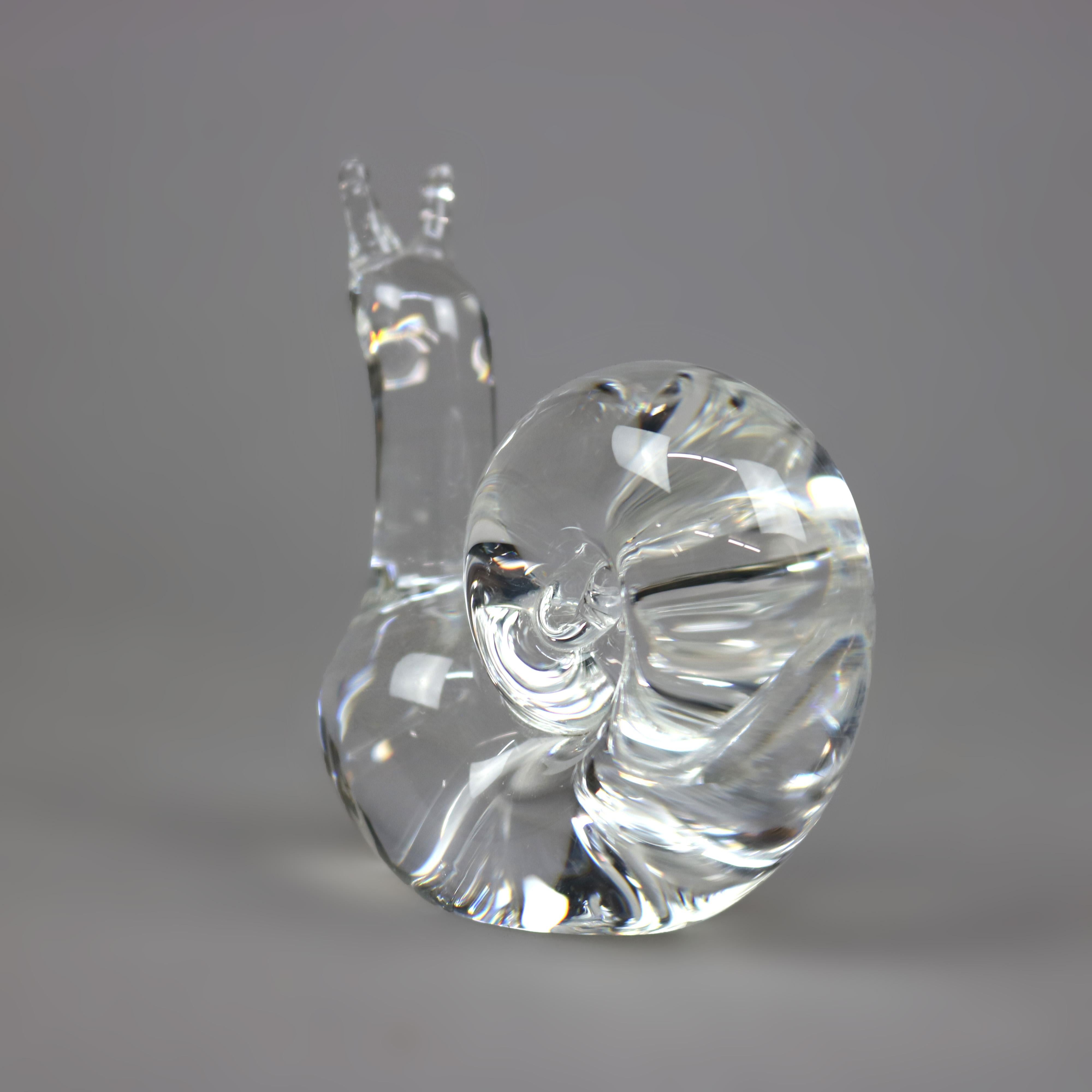 steuben glass snail
