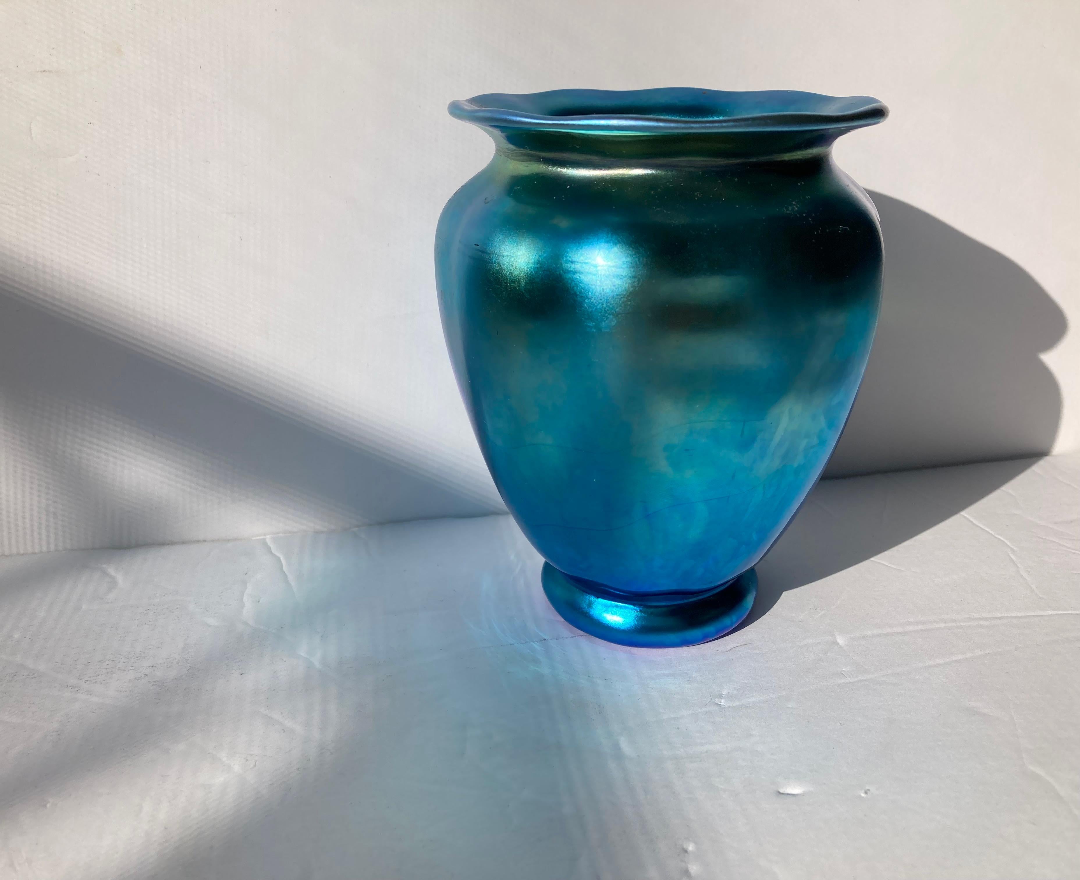 Art Nouveau Steuben Blue 