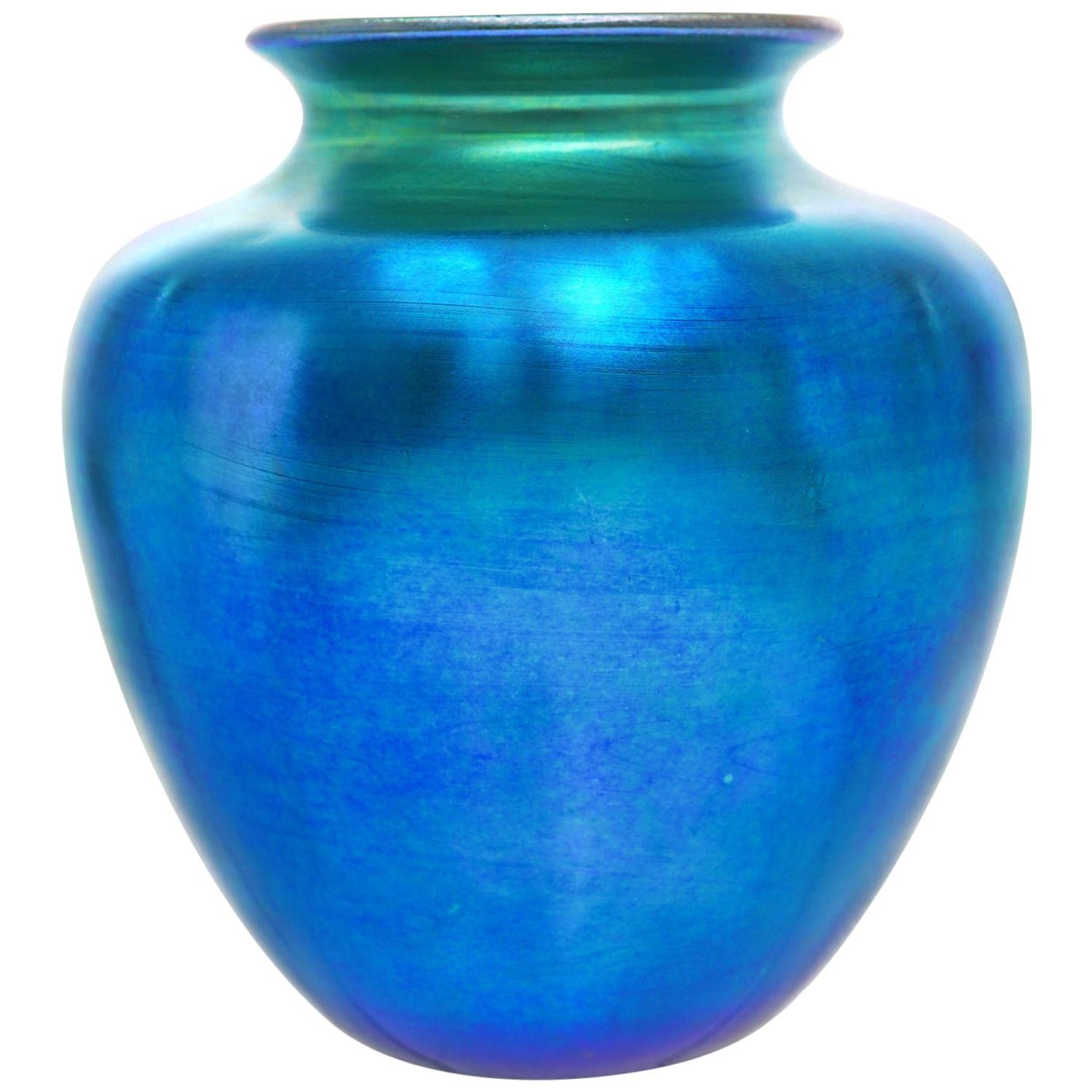 Steuben Blue Aurene Vase For Sale At 1stdibs