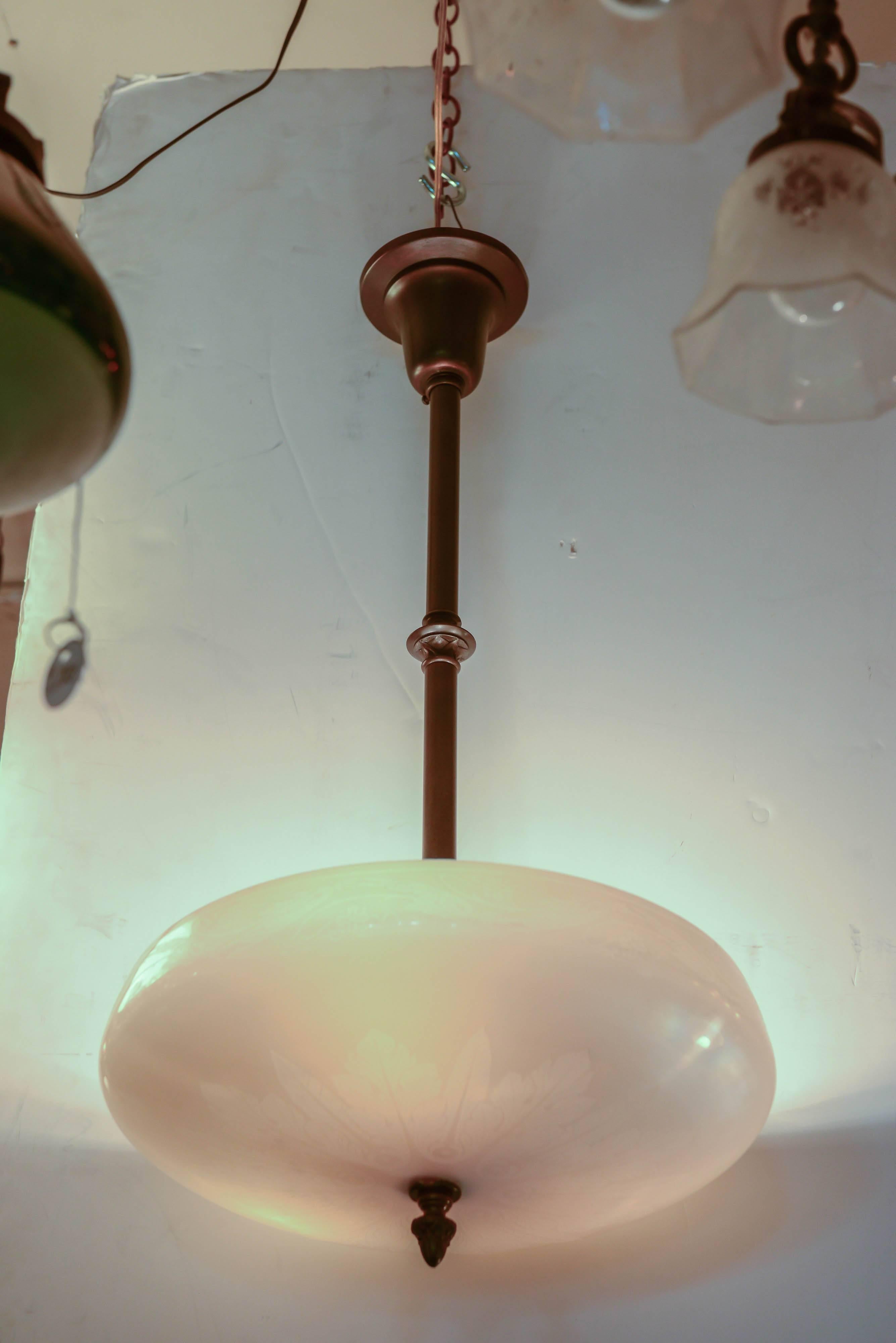 glass bowl chandelier