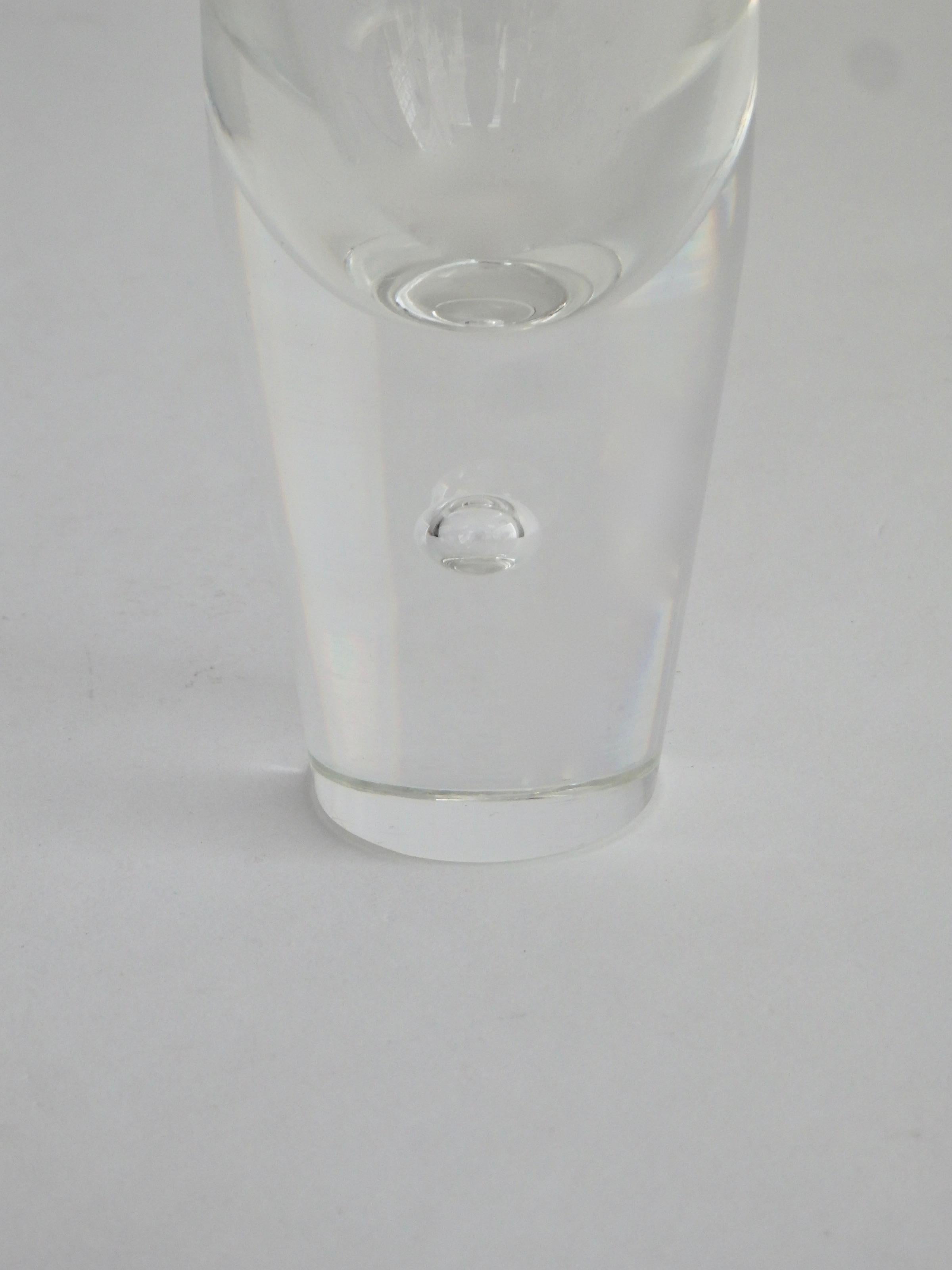 20th Century Steuben Controlled Bubble Modernist Glass Vase