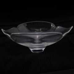 Steuben Crystal Calyx Crystal Pedestal Console Bowl by Pollard, 20th Century