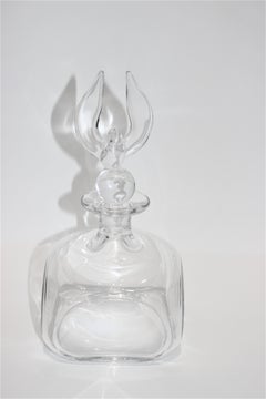 Steuben Crystal Eagle Decanter Signed
