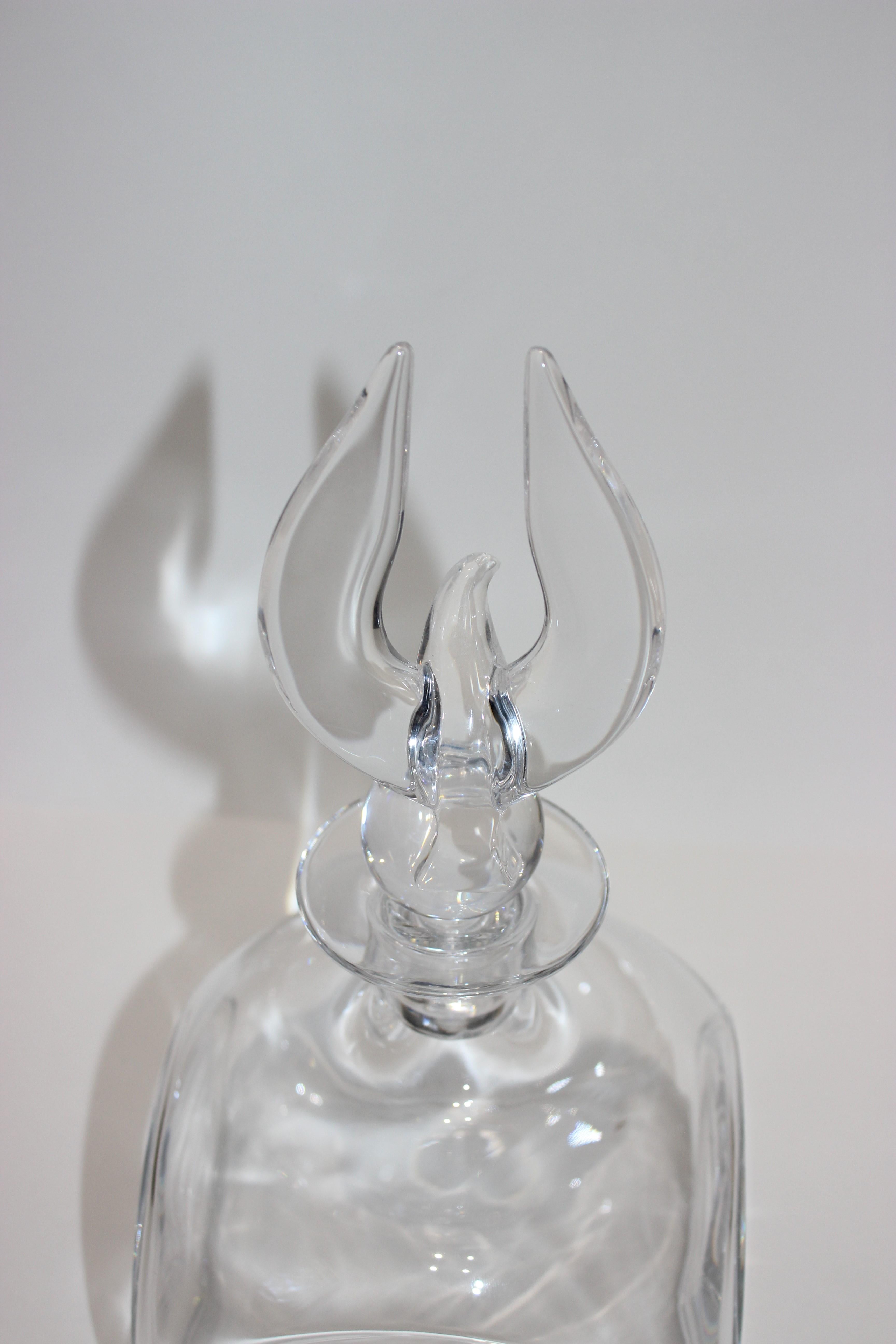 Fin du 20e siècle Carafe en cristal Steuben avec aigle signée en vente