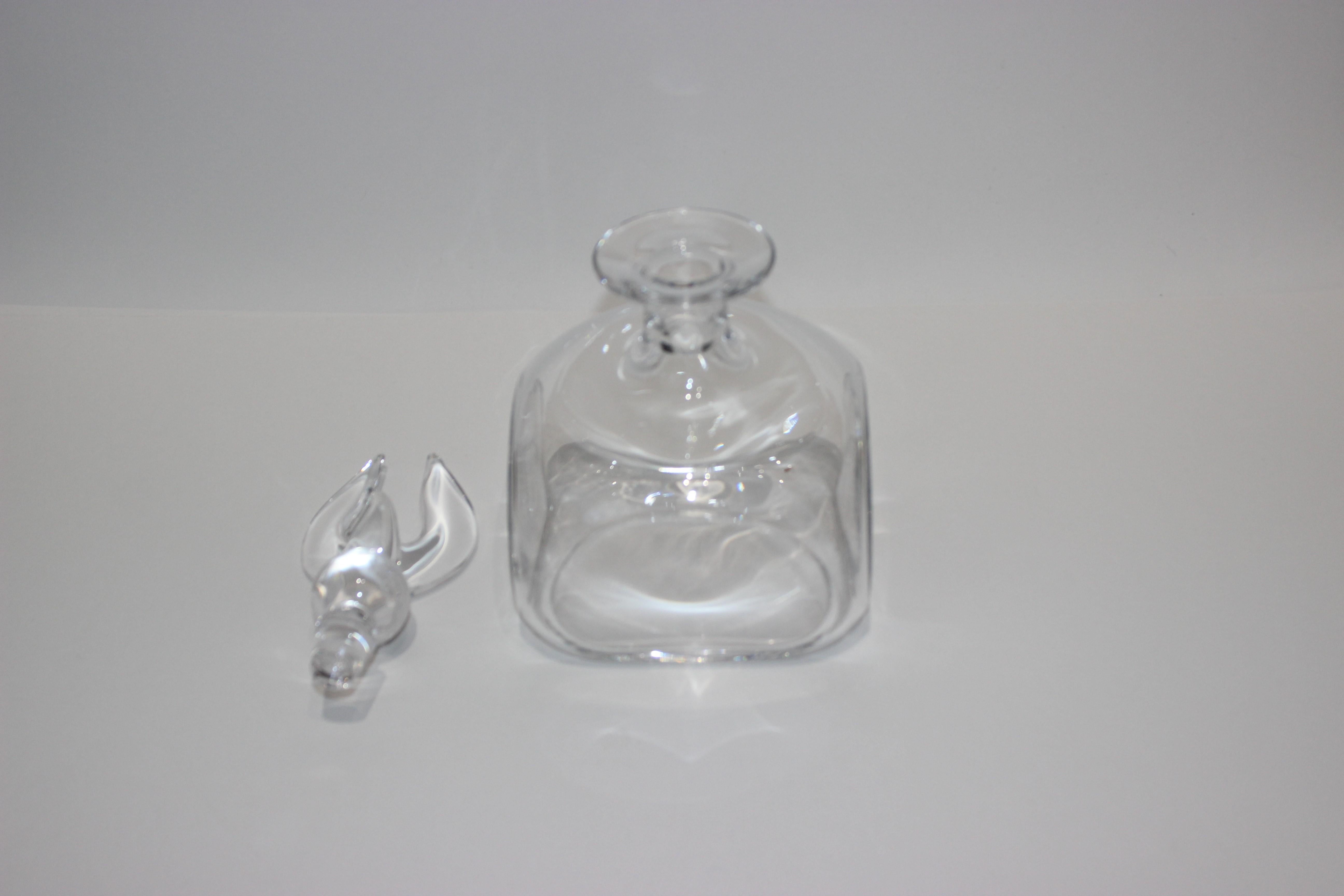 Hand-Crafted Steuben Crystal Eagle Decanter Signed For Sale