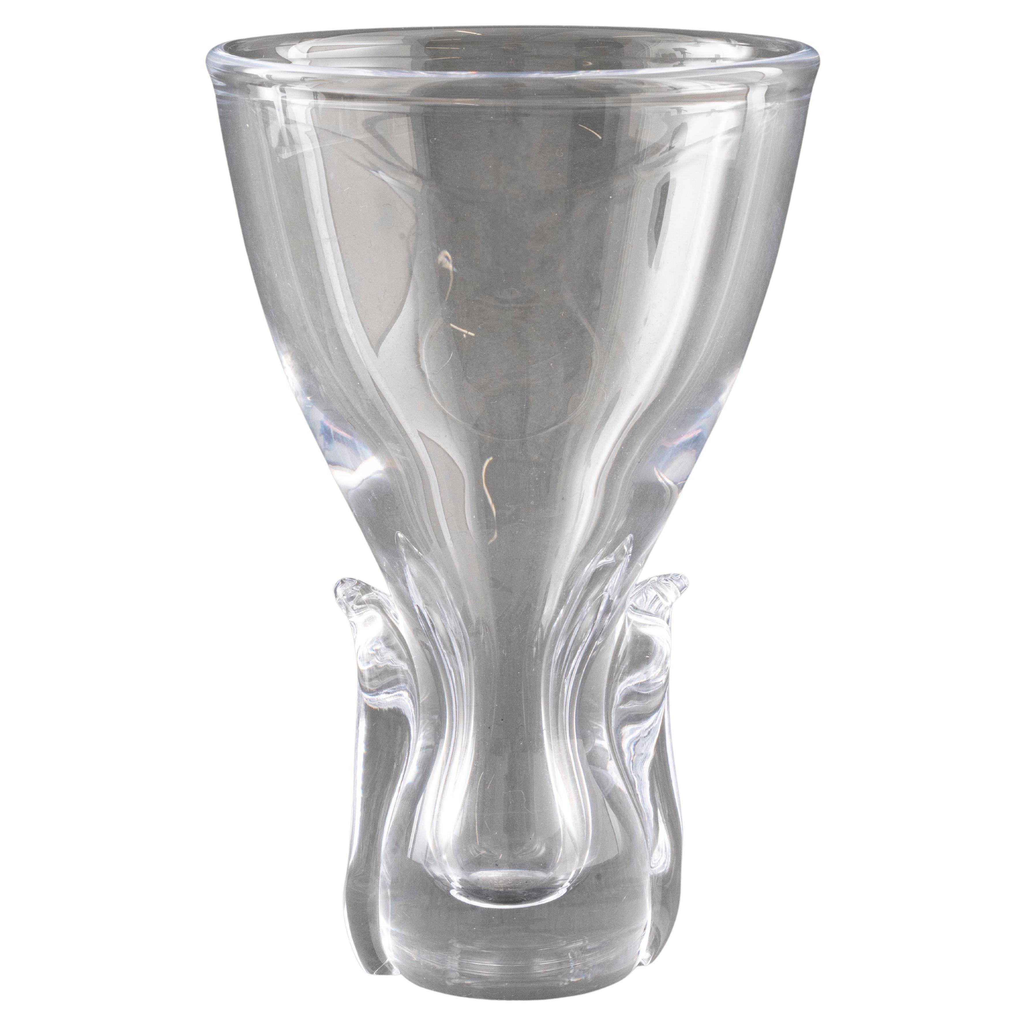 Steuben Crystal Glass, Marked "Steuben, " with Matching Bag For Sale