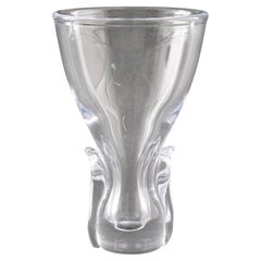 Vintage Steuben Crystal Glass, Marked "Steuben, " with Matching Bag