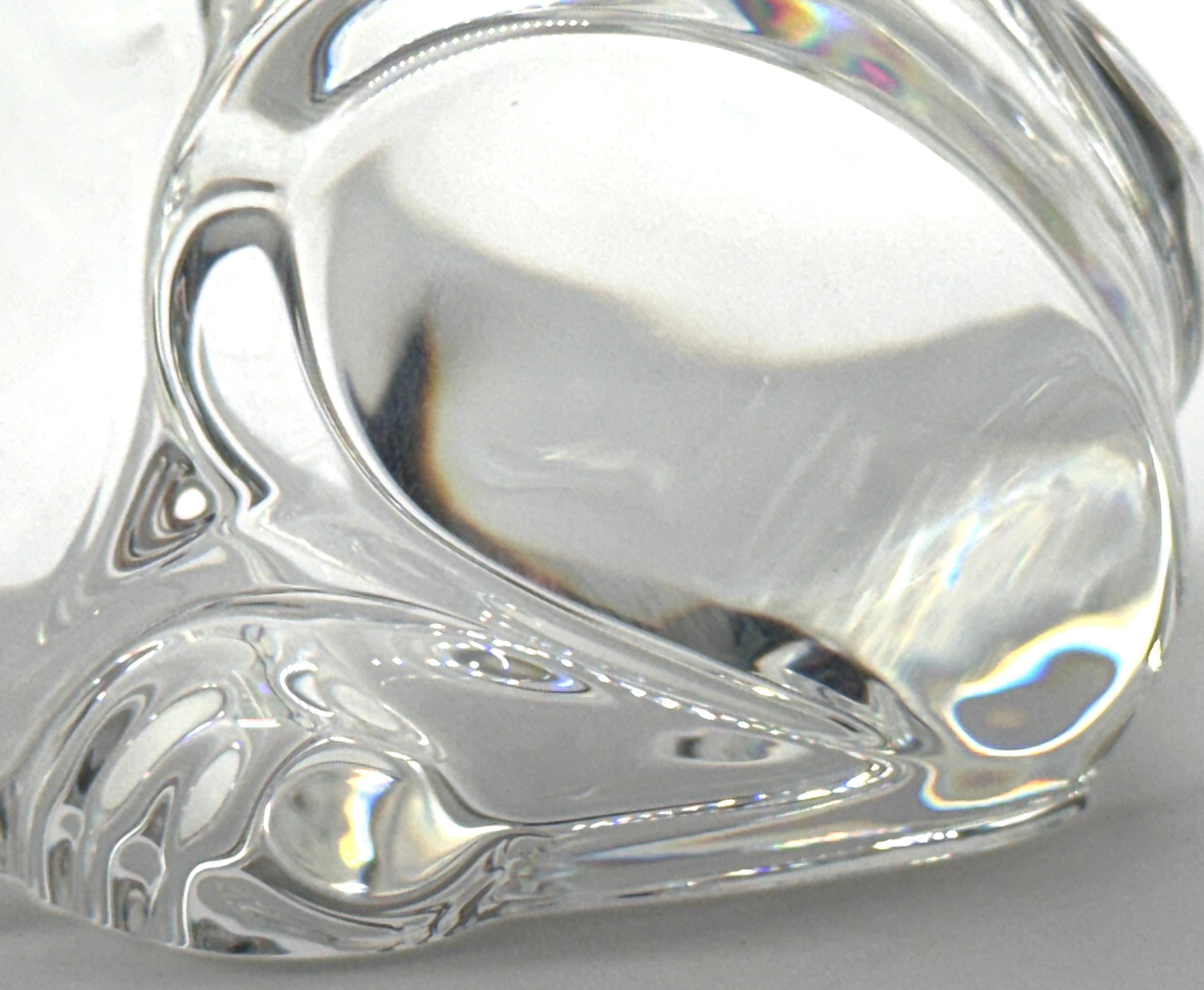 Steuben Crystal Recumbent Lion, von Lloyd Atkins, 1986 im Angebot 3