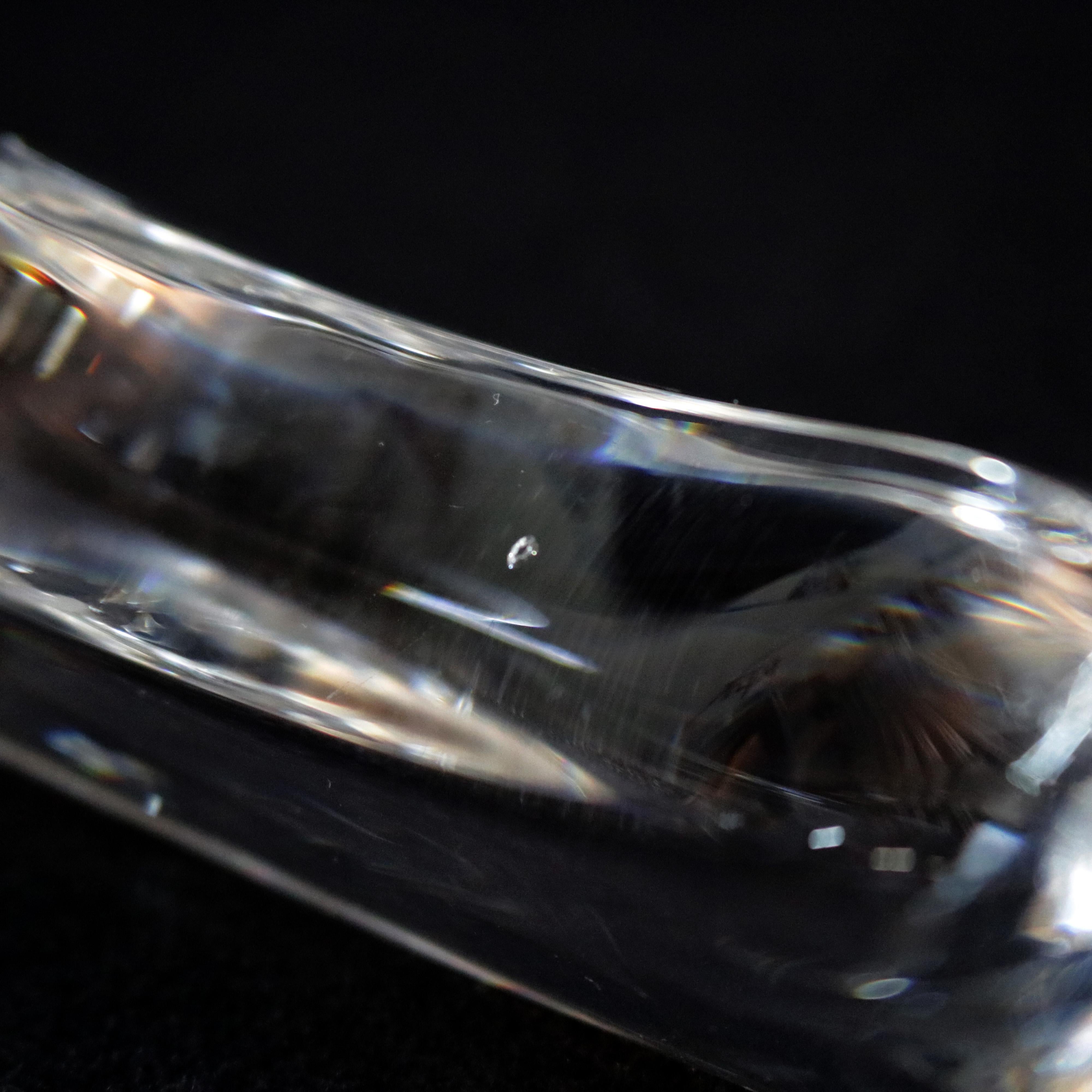 Steuben Figurative Crystal Fruit Sculpture Paperweight of Banana, Signed In Good Condition In Big Flats, NY