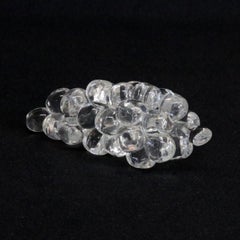 Steuben Figurative Crystal Fruit Sculpture Paperweight of Grapes, Signed