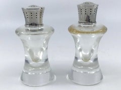 Steuben Glass and Sterling Silver Salt & Pepper Shakers