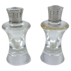 Steuben Glass and Sterling Silver Salt & Pepper Shakers