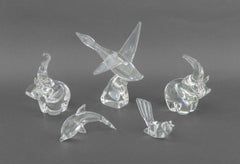 Sculptures animalières en Steuben Glass, 5
