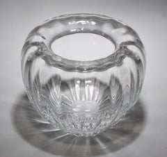Steuben Glass Art Deco Op Art Crystal Vase, Signed