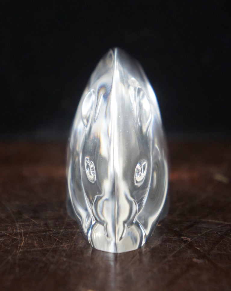 Steuben Glass Crystal Mouse Rat Paperweight Figurine Hand Cooler with ...