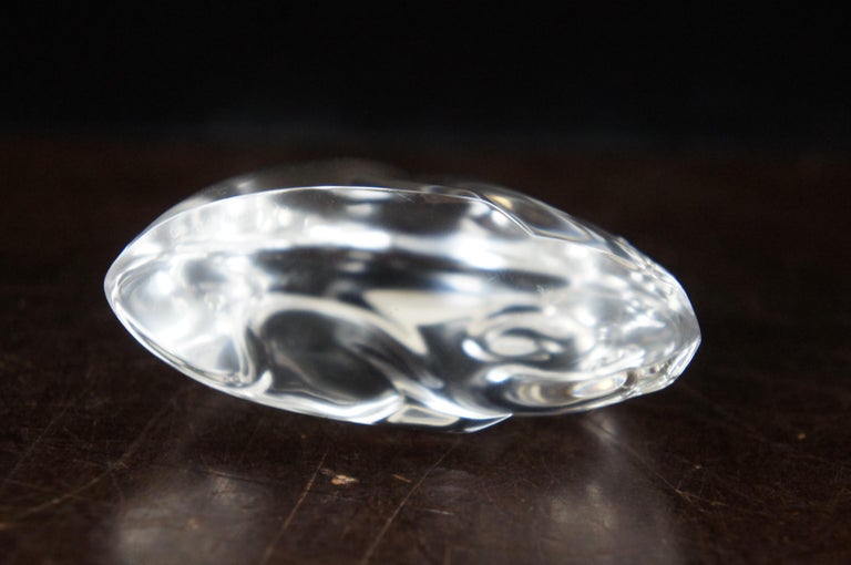 Steuben Glass Crystal Mouse Rat Paperweight Figurine Hand Cooler with ...