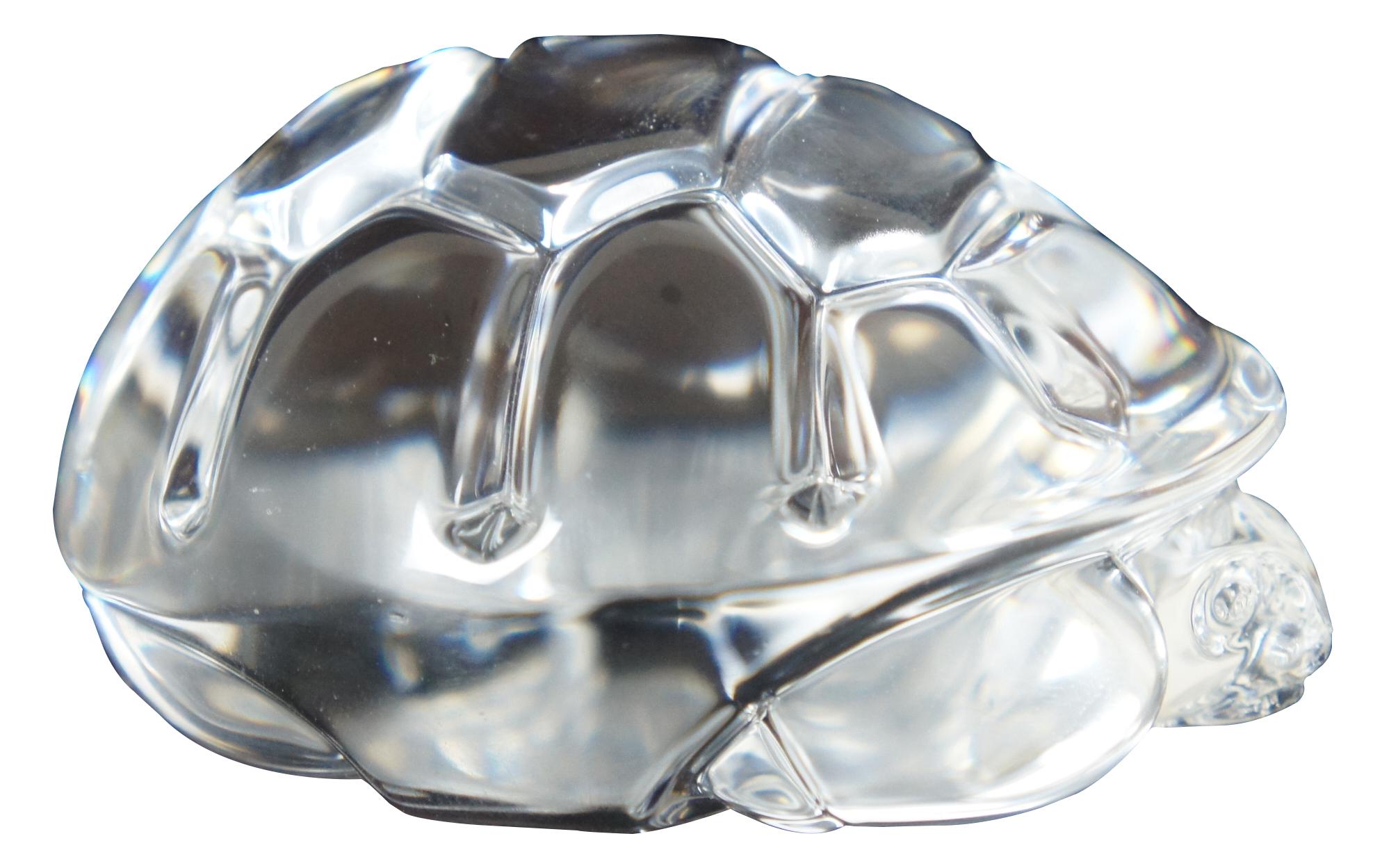 glass turtle paperweight
