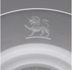 Steuben Glass Engraved Lion Bowls-set of 10--MCM- Provenance