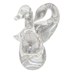 Steuben Glass, Goose & Gander, by Lloyd Atkins 2 Pcs