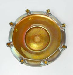 Steuben Iridescent Gold Aurene Glass Bowl #2775, Early 20th Century