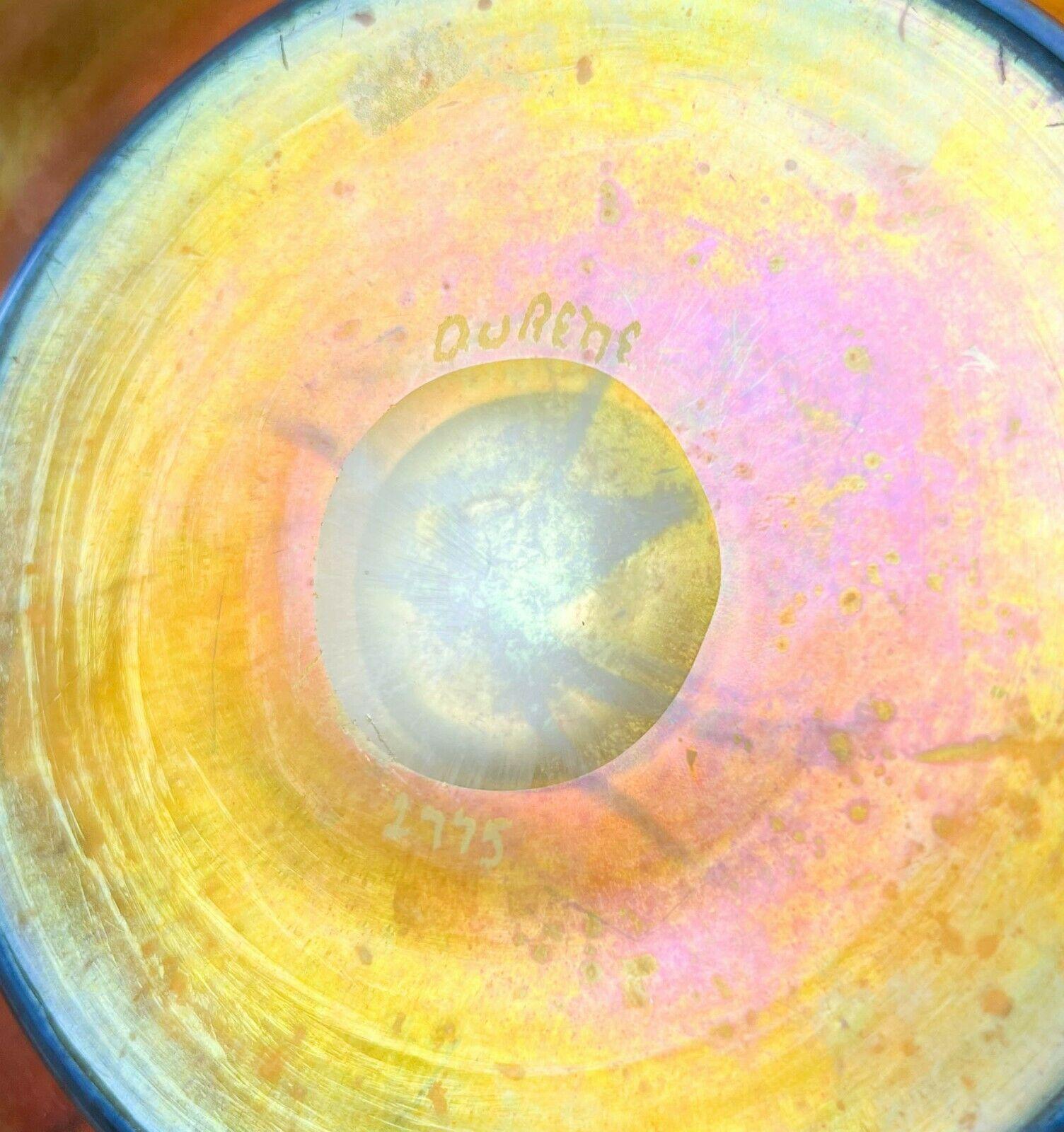 Bol en verre auréolé doré irisé Steuben #2775, début du 20ème siècle Bon état - En vente à Gardena, CA