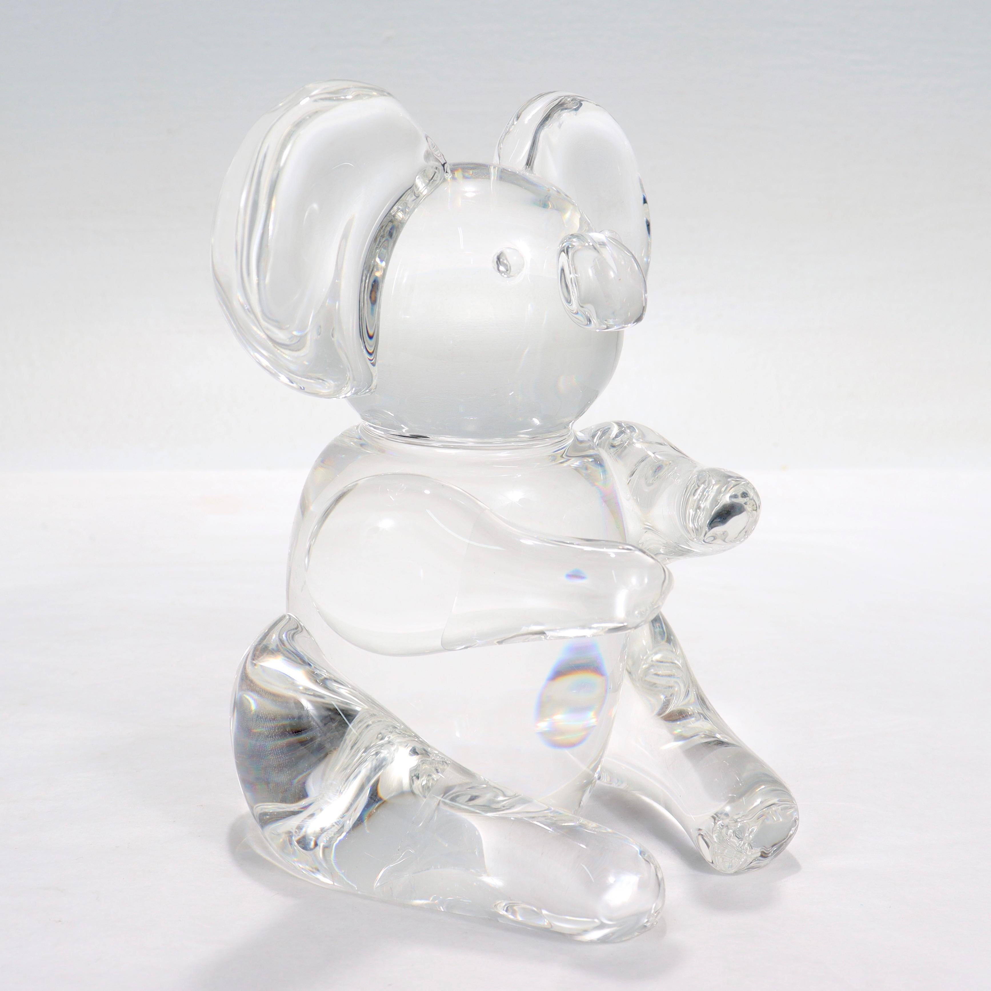 Figurine ou sculpture d'ours Steuben Koala modèle n° 8268 de Lloyd Atkins, 1971 en vente 3