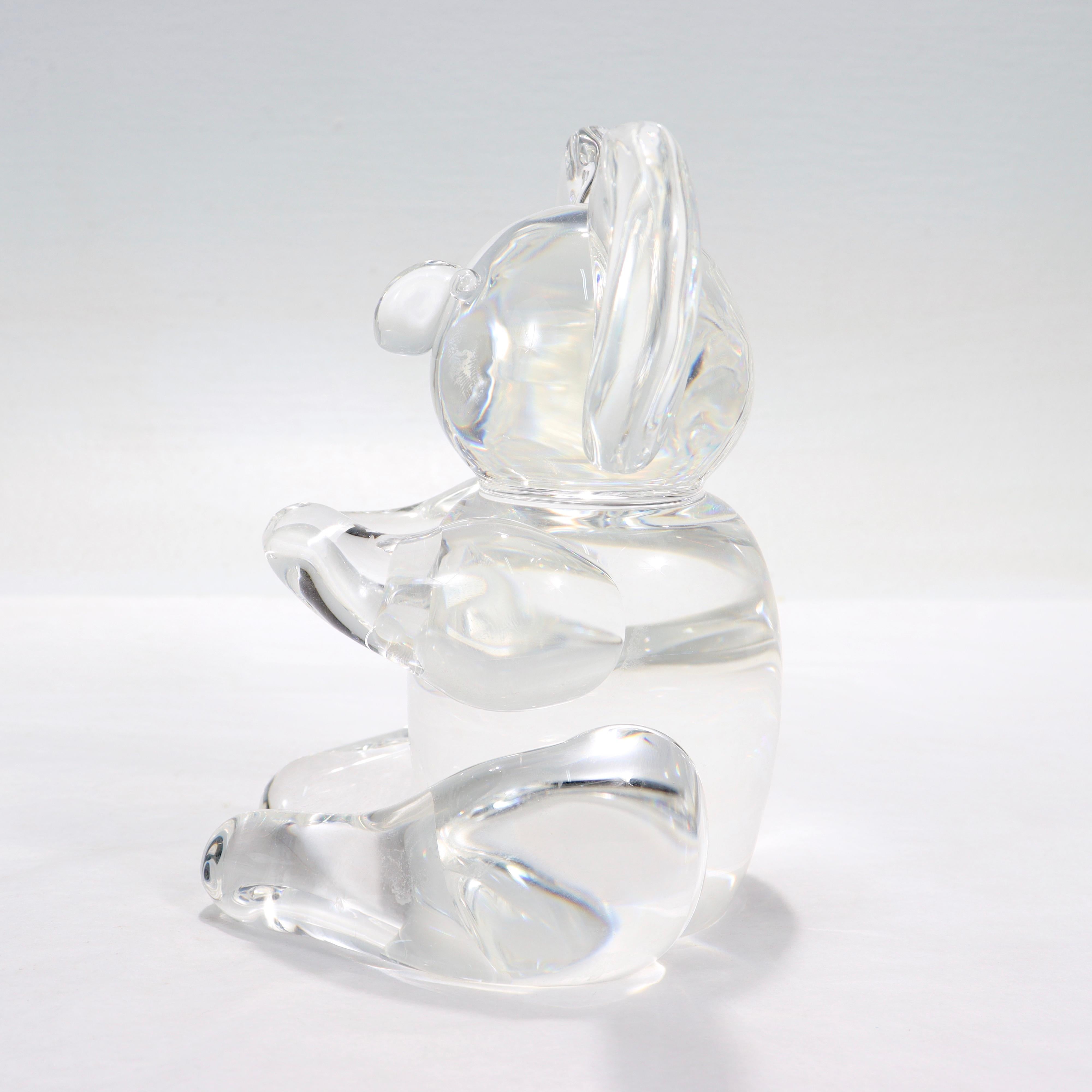 Art Glass Steuben Koala Bear Figurine or Sculpture Model No. 8268 by Lloyd Atkins 1971 For Sale