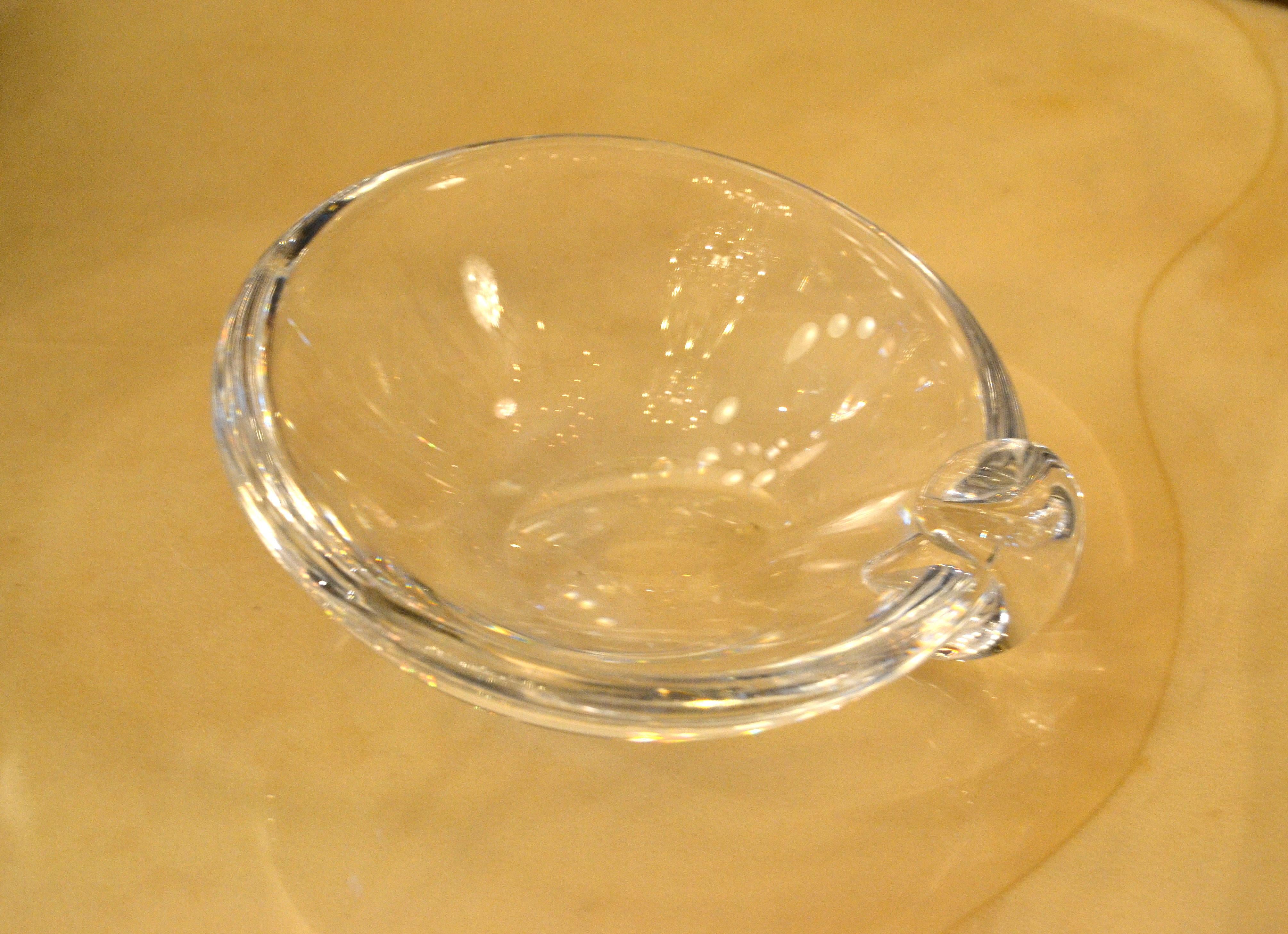 steuben glass bowl signed