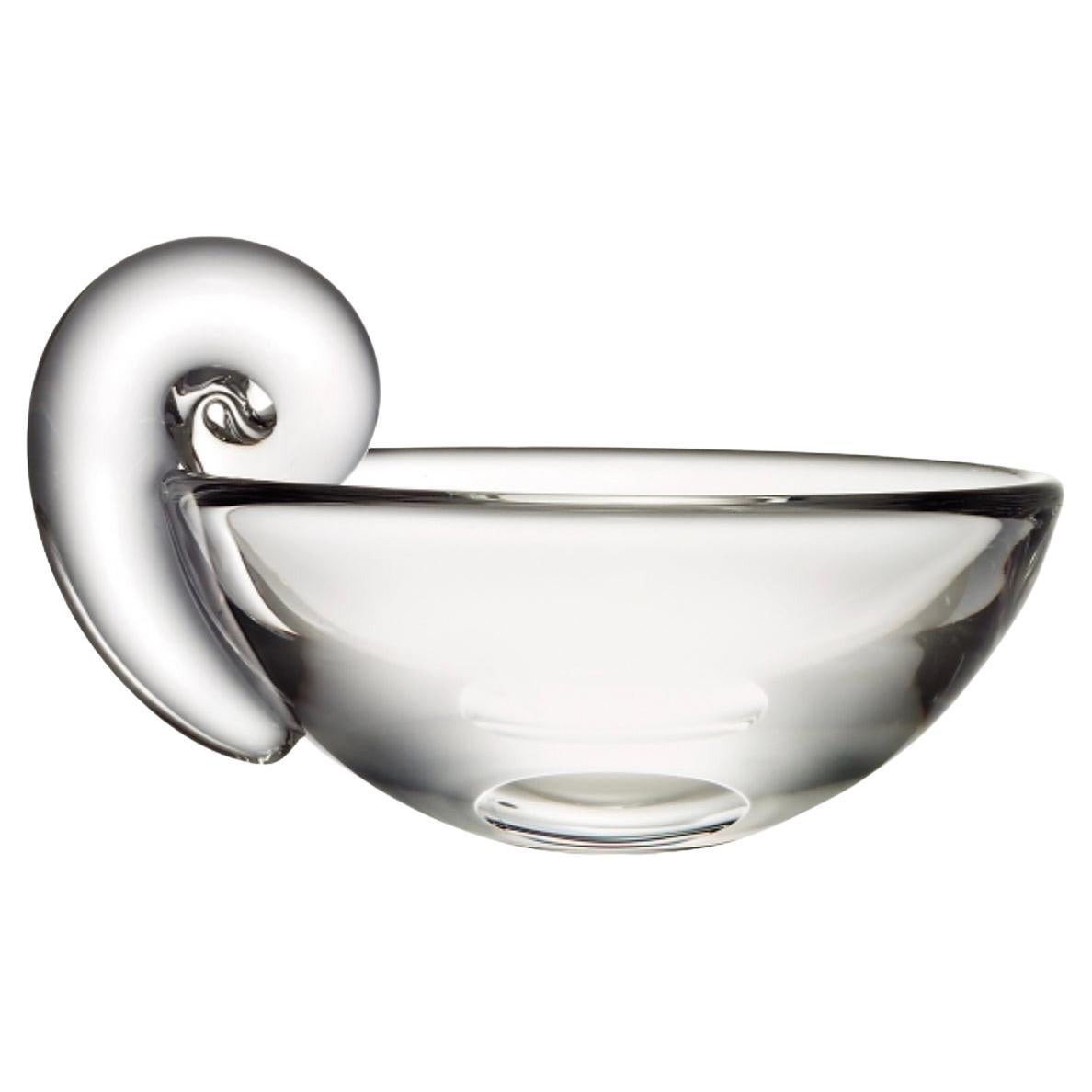 Steuben Olive Dish by John Dreves in Clear Crystal, Signed For Sale