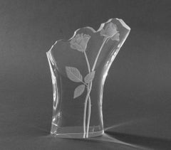 Escultura de vidrio Steuben "Ramo de rosas", 1995
